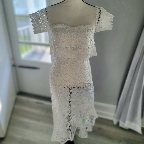 Lady Black Tie - VELVI Women's Size 4 High Waisted Skirt and Crop Top Set - Picture 3 of 12